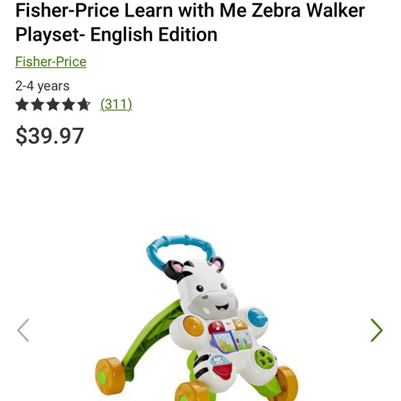 New Fisher-Price Learn With Me Zebra Walked - Picture 5 of 5